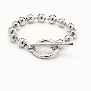 UNO de 50 Silver Beaded Bracelet